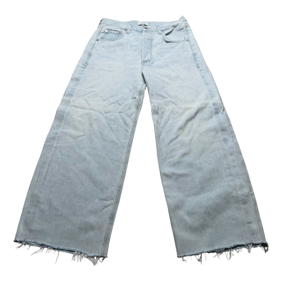 CITIZENS OF HUMANITY Ayla Baggy Crop Light Blue Wide Leg Women's Size 25